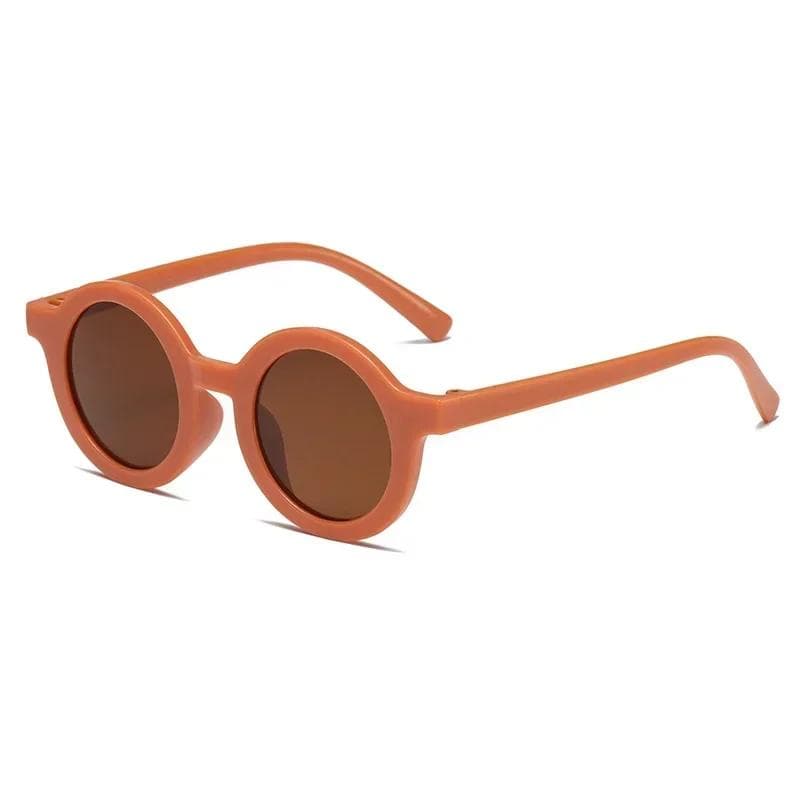 New Vintage Kids Sunglasses Frosted Round UV400 Protection Baby Girls Acrylic Fashion Glasses Outdoor Sun Safe MULTI