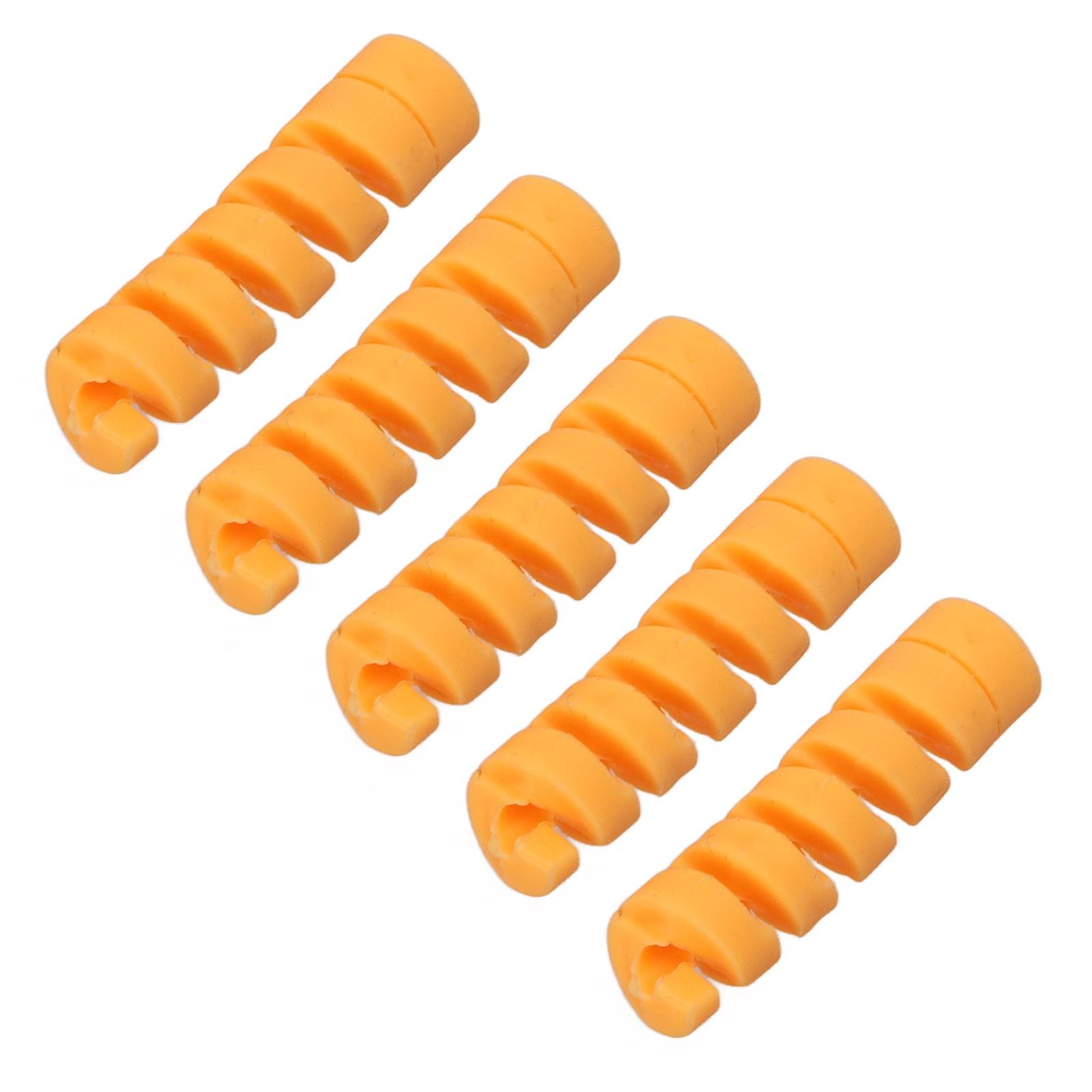 CANSUCC 5Pcs Bicycle Frame Protective Sleeve Rubber Bike Shifter Brake Cable Housing ProtectorGray