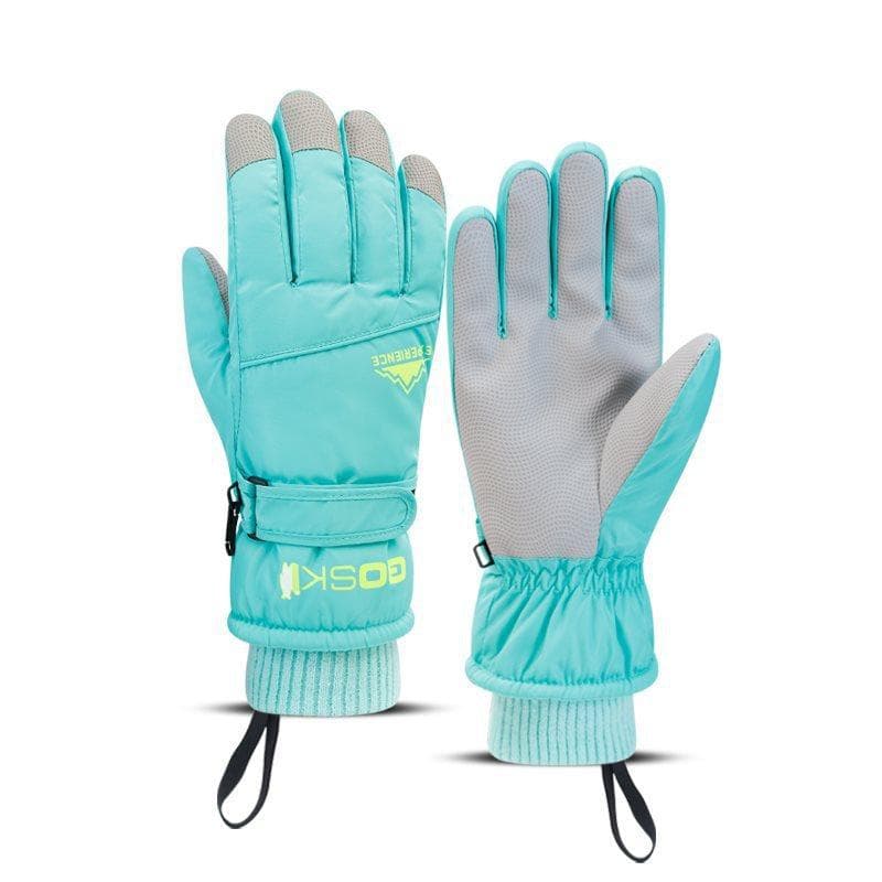 Ski Snow Gloves Men Women Winter Thermal Waterproof Windproof Touchscreen Warm green