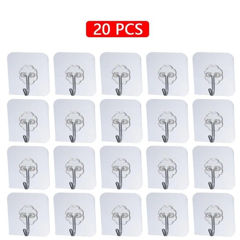 10/20 Pcs Hooks Transparent Strong Self Adhesive Door Wall Hangers Hooks Suction Heavy Load Rack Cup Sucker For Kitchen Bathroom