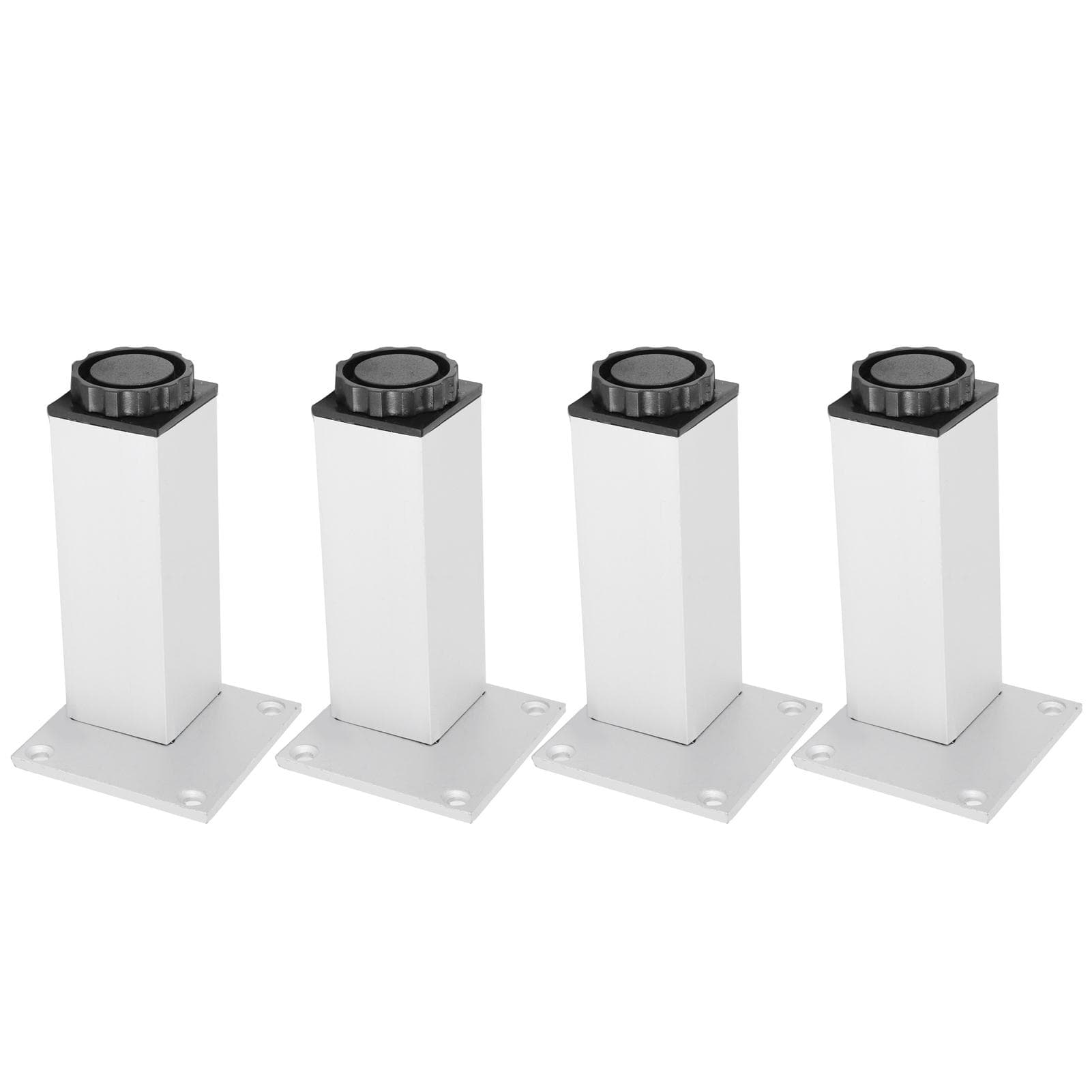 4Pcs Sofa Leg Aluminium Alloy Square Adjustable Cabinet Foot Furniture Hardware Fittings120mm