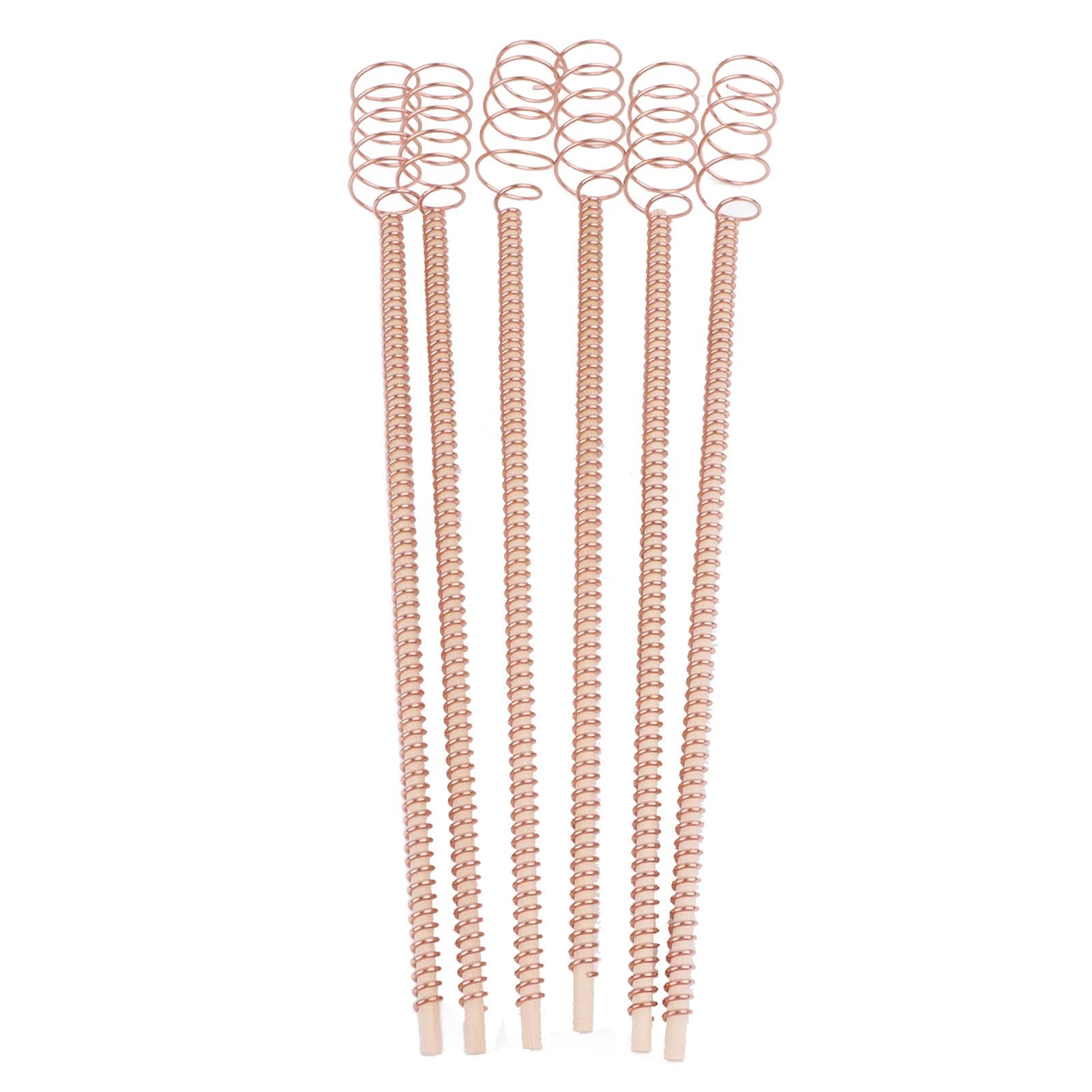 6PCS Electroculture Plant Stakes 12 Inch Natural Wood Stake Wrapped with Pure Copper Coil Gardening