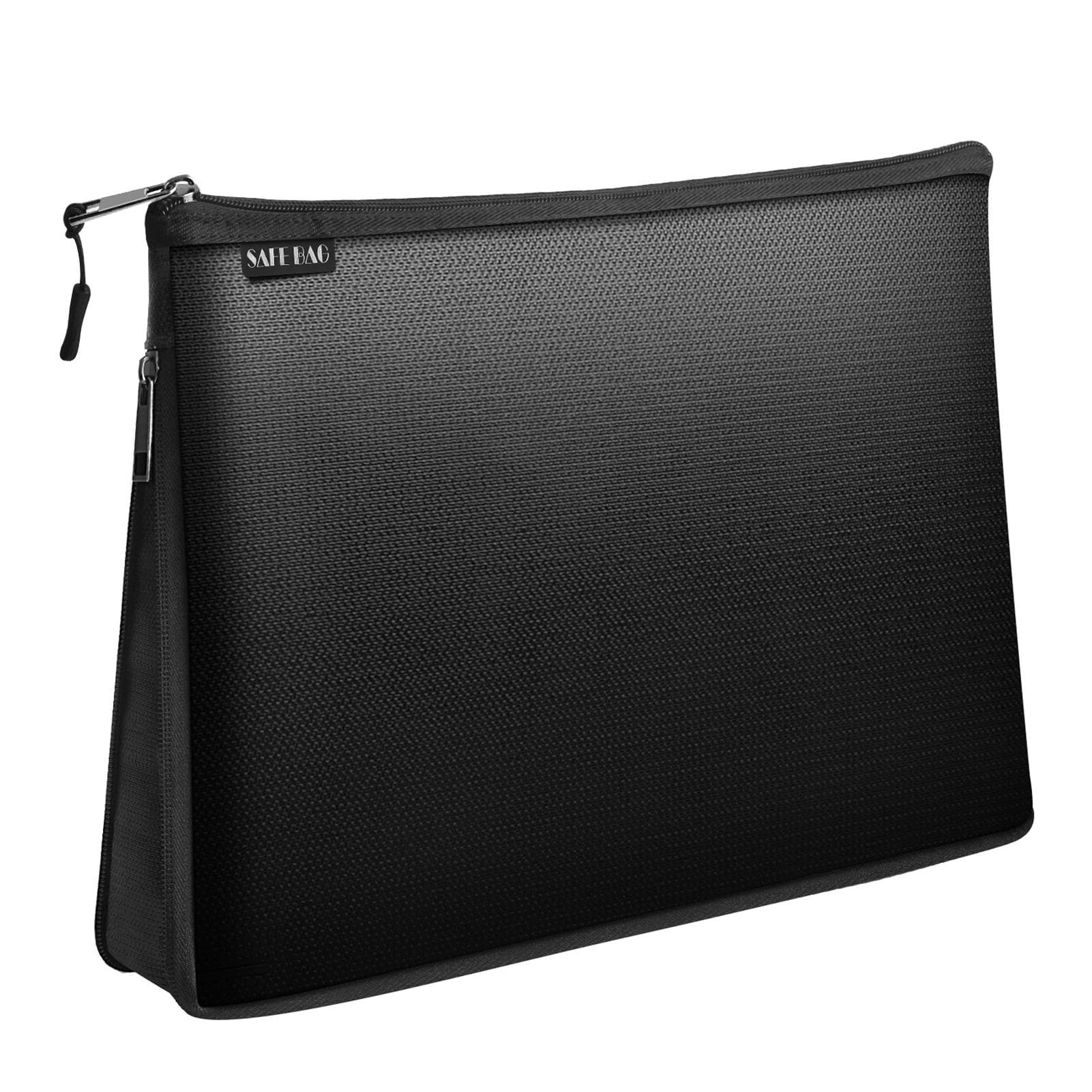 Fireproof Safe Money Bag Fire and Water Resistant Expandable Document Bag File Folder Storage Pouch black