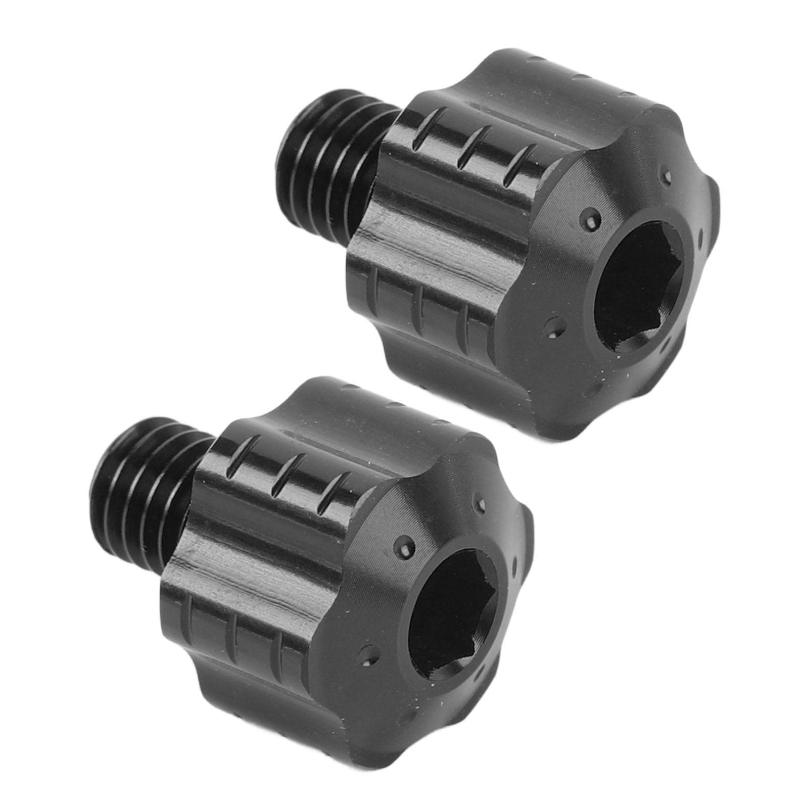 2pcs 8mm Motorcycle Mirror Hole Plugs Aluminium Alloy Anodizing Left Hand Threaded Rearview Mirror black