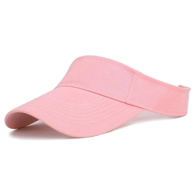 Summer Sun Hats Men Women Cotton Adjustable Visor UV Protection Top Empty Solid Sport Tennis Golf Running Sunscreen Baseball Cap Adjustable pink