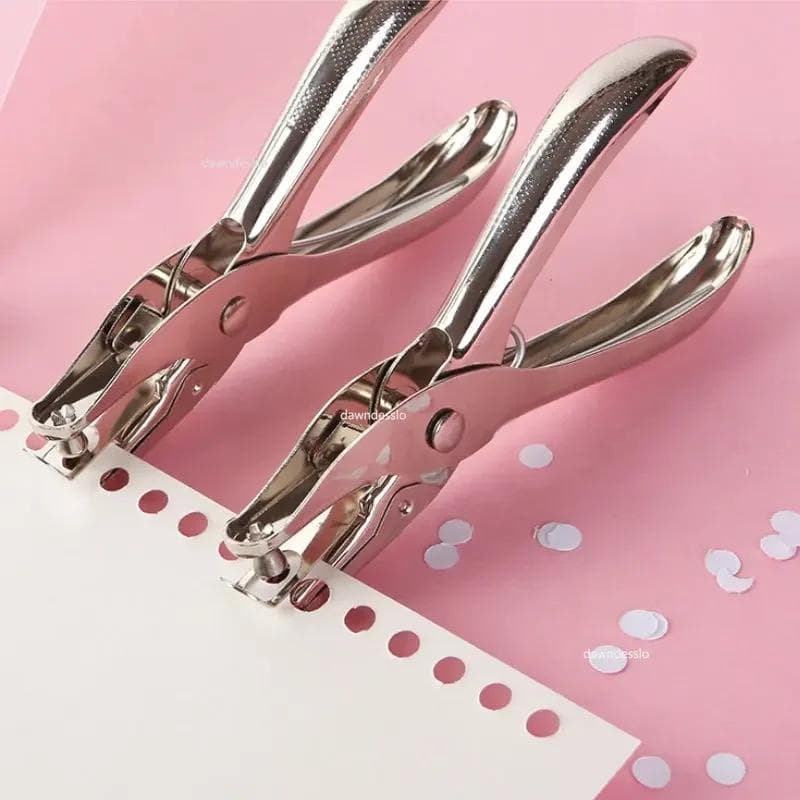 1 Pc Metal 6mm Pore Diameter Punch Pliers Single Hole Puncher Hand Paper Scrapbooking Punches 1-8 Pages Paper Hole Puncher 2pcs