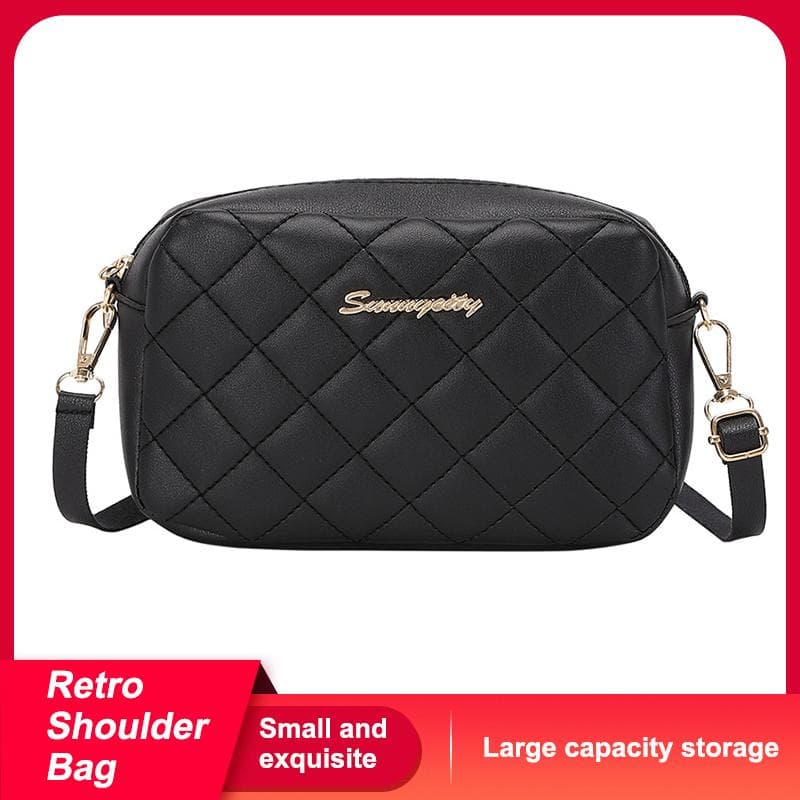 Single shoulder bag rhombus crossbody bag black
