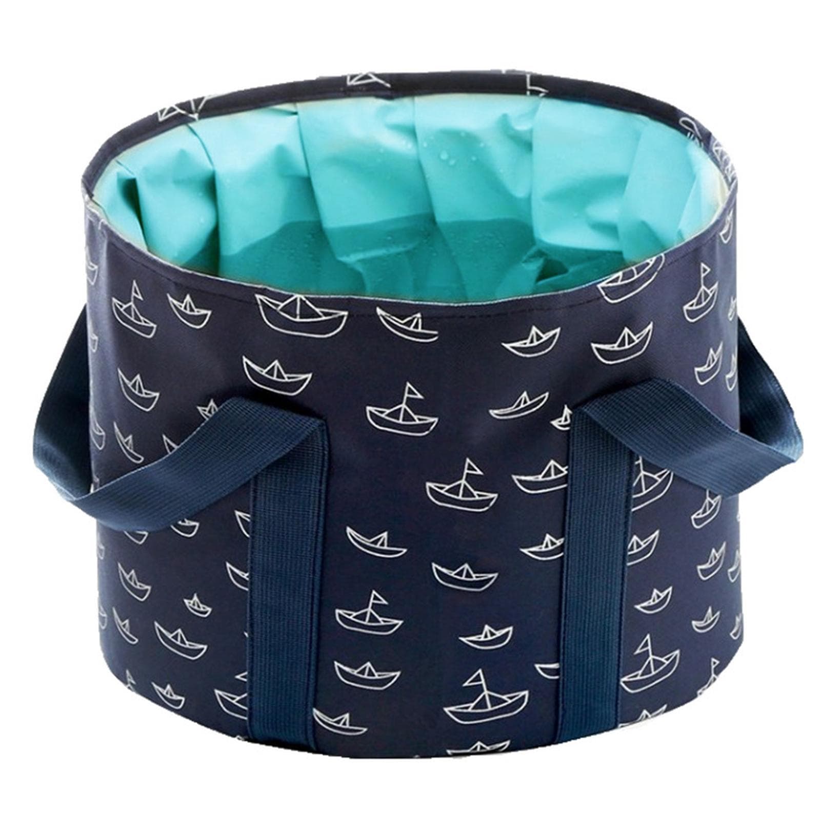 25L Large Collapsible Foot Bath Basin Portable Travel Foot Bath Tub Home Pedicure Foot Spa Folding dark blue