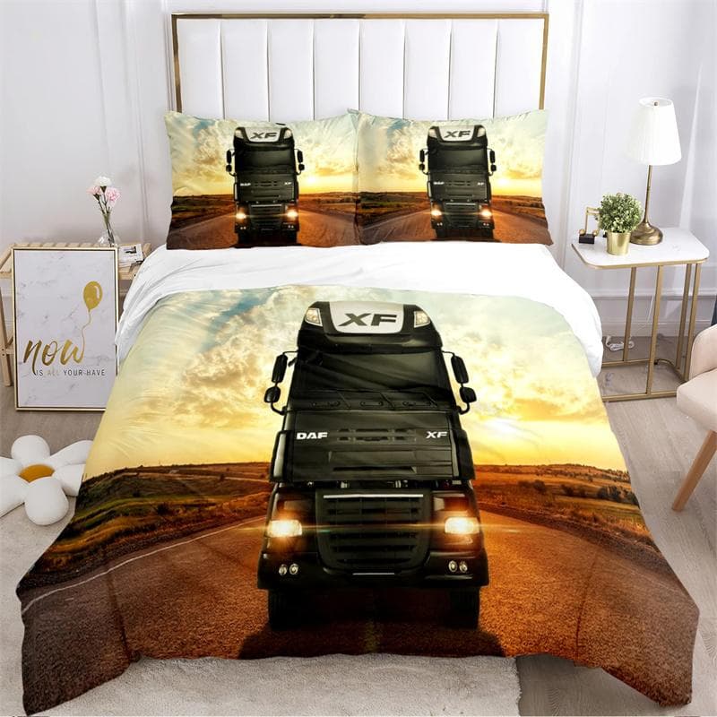 DAF Truck Casal Bedding Se Duvet Cover Set with Pillowcase Home Textile Twin Full Queen King Children's Gift 135X200cm-2pcs
