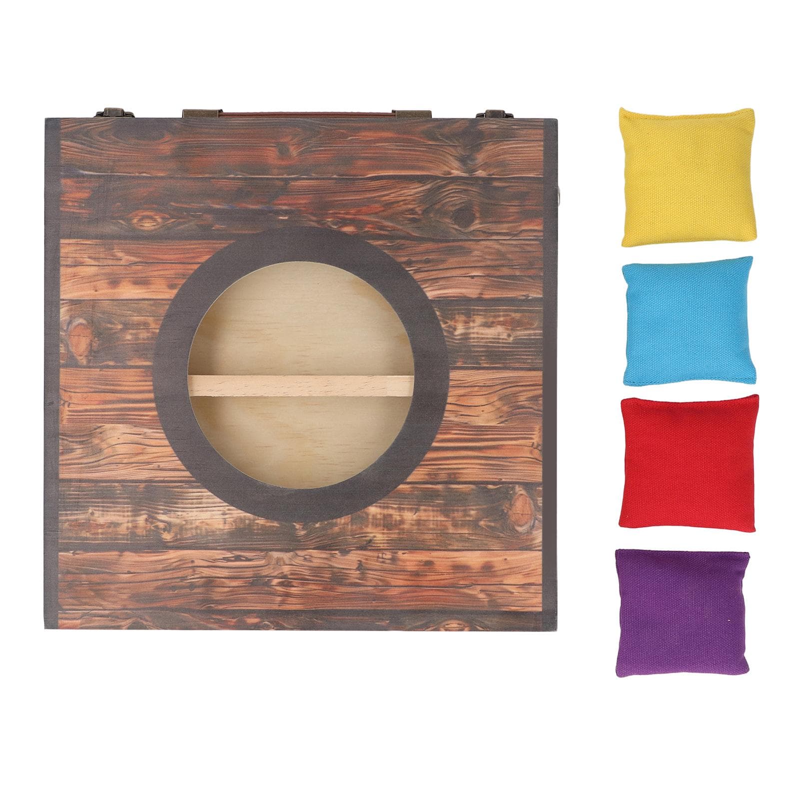 Cornhole Game Set Portable Foldable Interactive Water Resistant Bean Bag Toss Game for Party