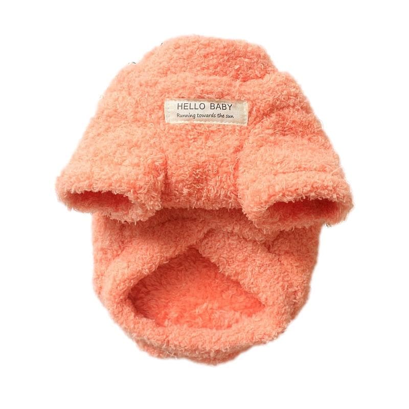 Coral Fleece Winter Warm Dog Sweater for Small Dogs Plush Dog Clothes Soft Puppy Coat Jacket Chihuahua Teddy Puppy Clothes Dog Supplies M orange
