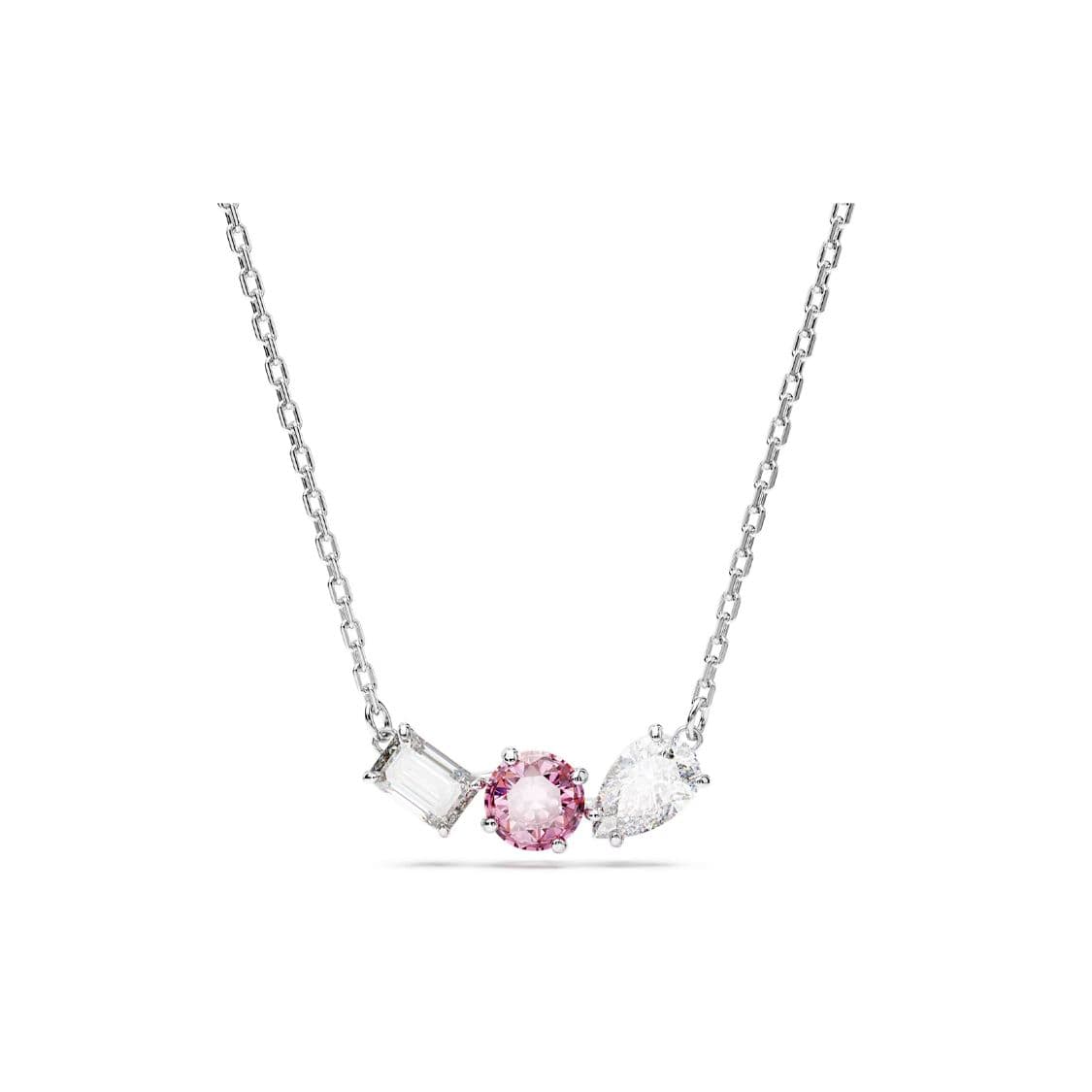 Swarovski Mesmera Series Rhodium Plated Necklace Women necklaces Pink 5668275 Silver/Pink,F