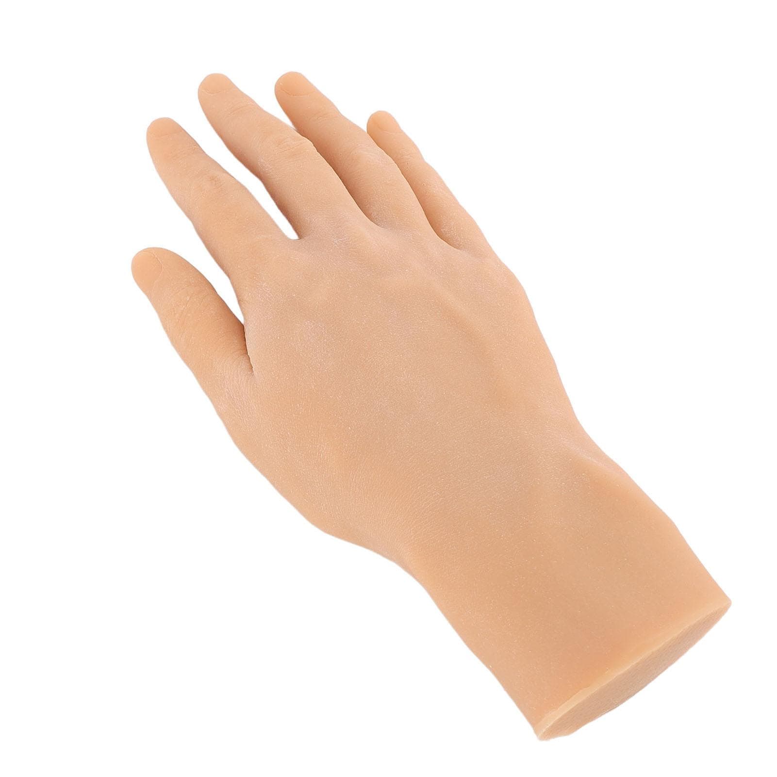 Realistic Silicone Male Hand Model Soft Flexible Reusable Male Mannequin Hand Model for Showing right hand