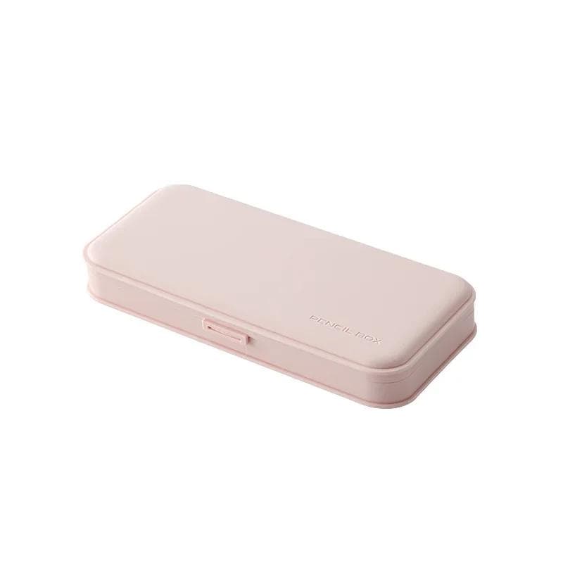 Pencil Case Cute Creative Minimalist Stationery Storage Box Student Pencil Case Pen Organizer Box pink