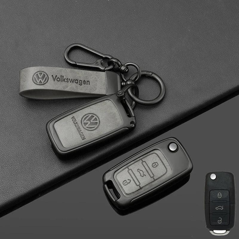 For VW Premium Leather Car Remote Key Case Cover For VW Volkswagen Polo Tiguan Passat B5 B6 B7 Golf 4 5 6 MK6 Jetta Lavida Acc