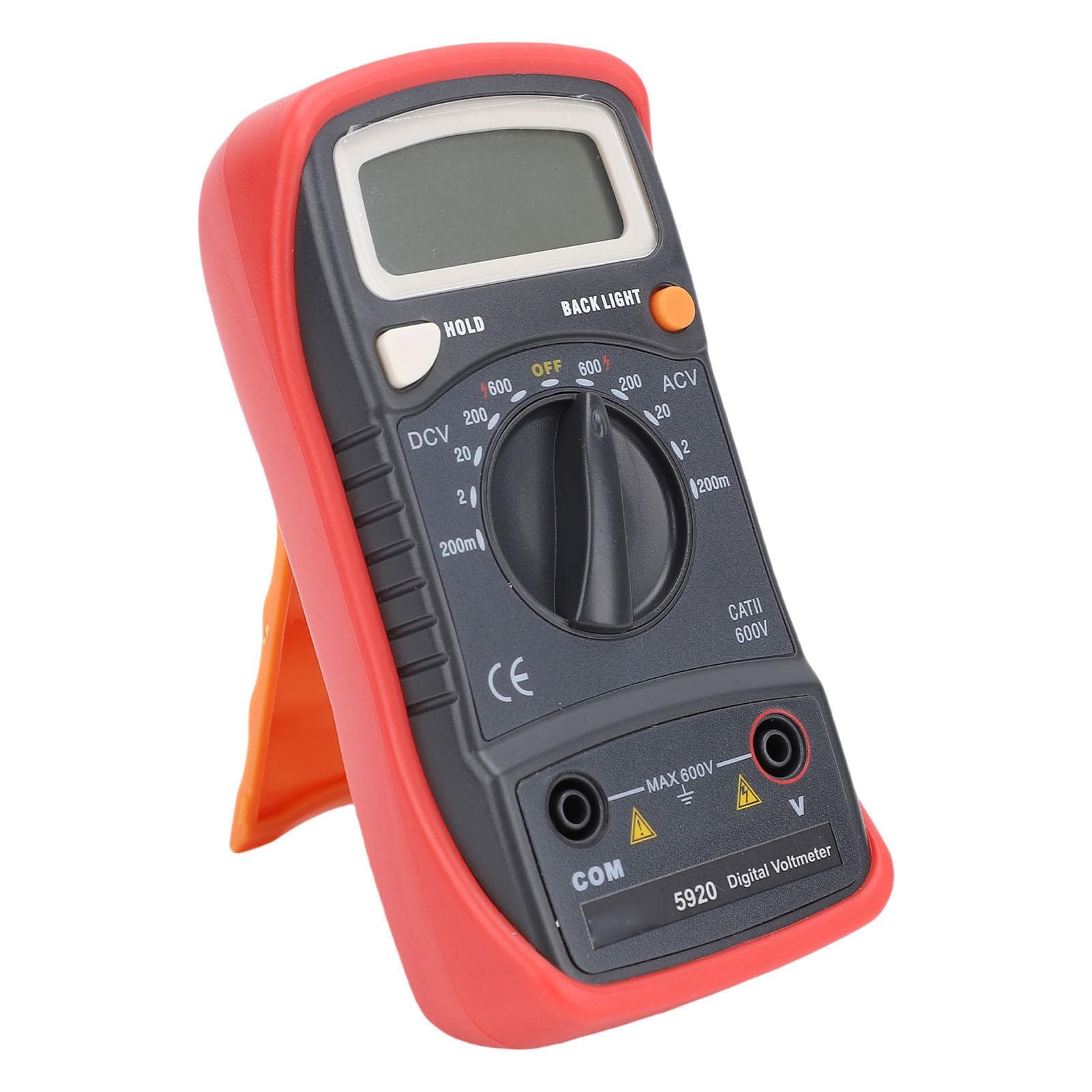 Digital Multimeter DC AC Voltmeter LCD Backlit Display 200mV to 600V Electrical Voltage Meter