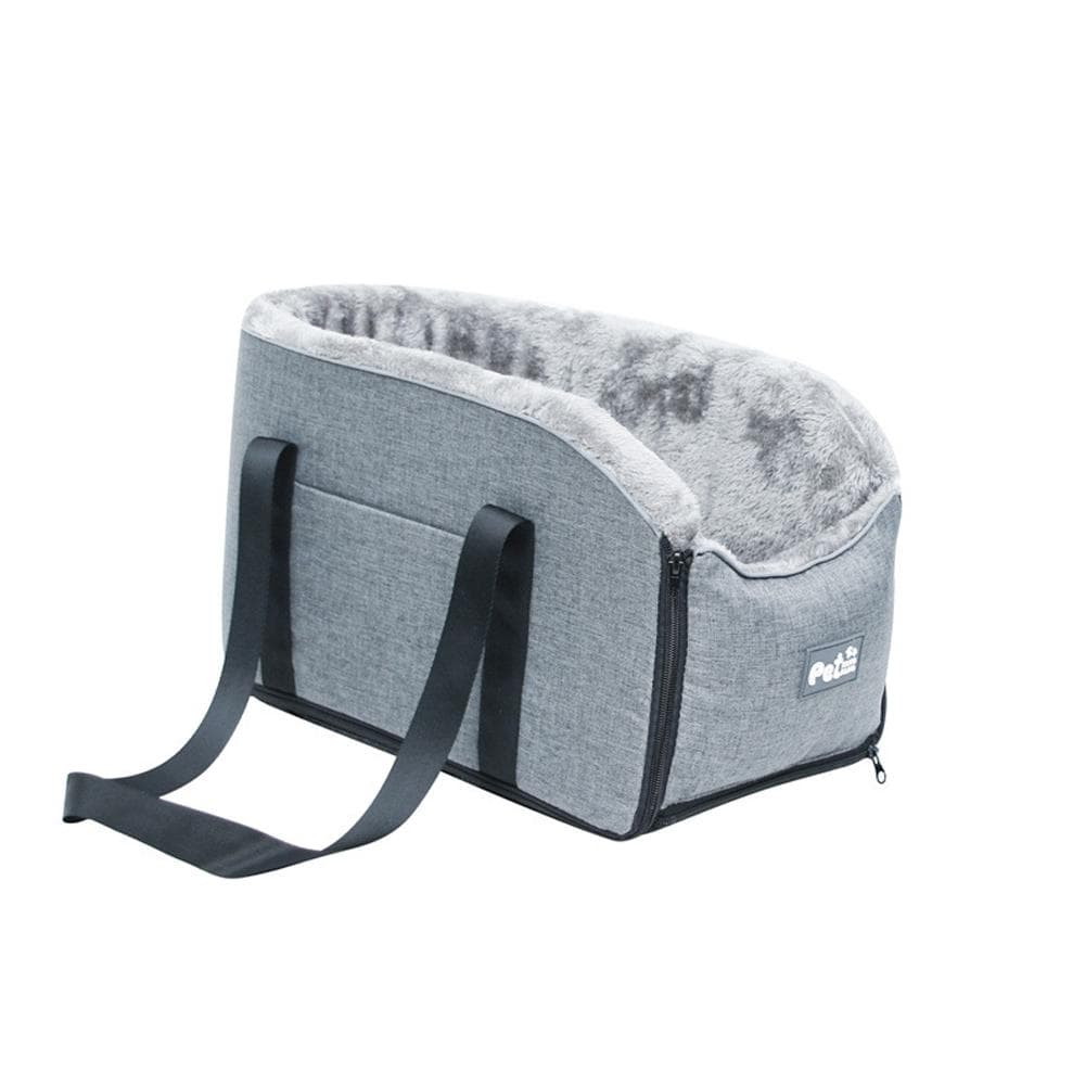 Center Console Dog Car Seat Detachable and Washable Dog Booster Seat for Car Armrest, Portable Pet grey