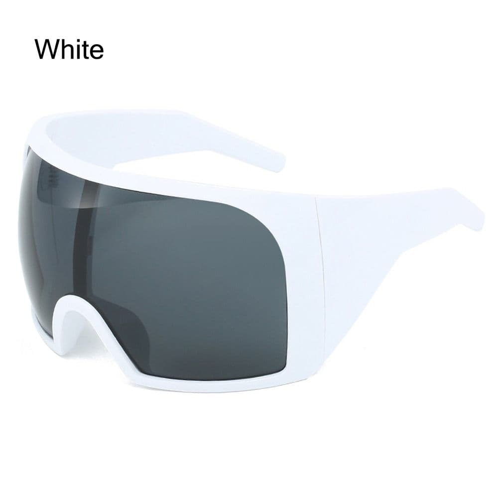 Oversize Fashion Y2k Wrap Around Sunglasses For Women Big Frame Black Shades Luxury Brand Design Punk Sun Glasses One Piece