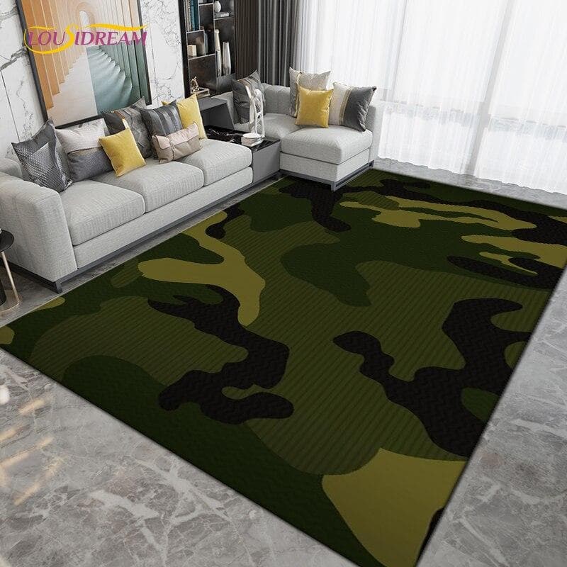 Military Camouflage Carpets for Living Room Bedroom Decorative,Outdoor Camping Rugs,Doormat Kitchen Bathroom Non-slip Floor Mats 70x100cm