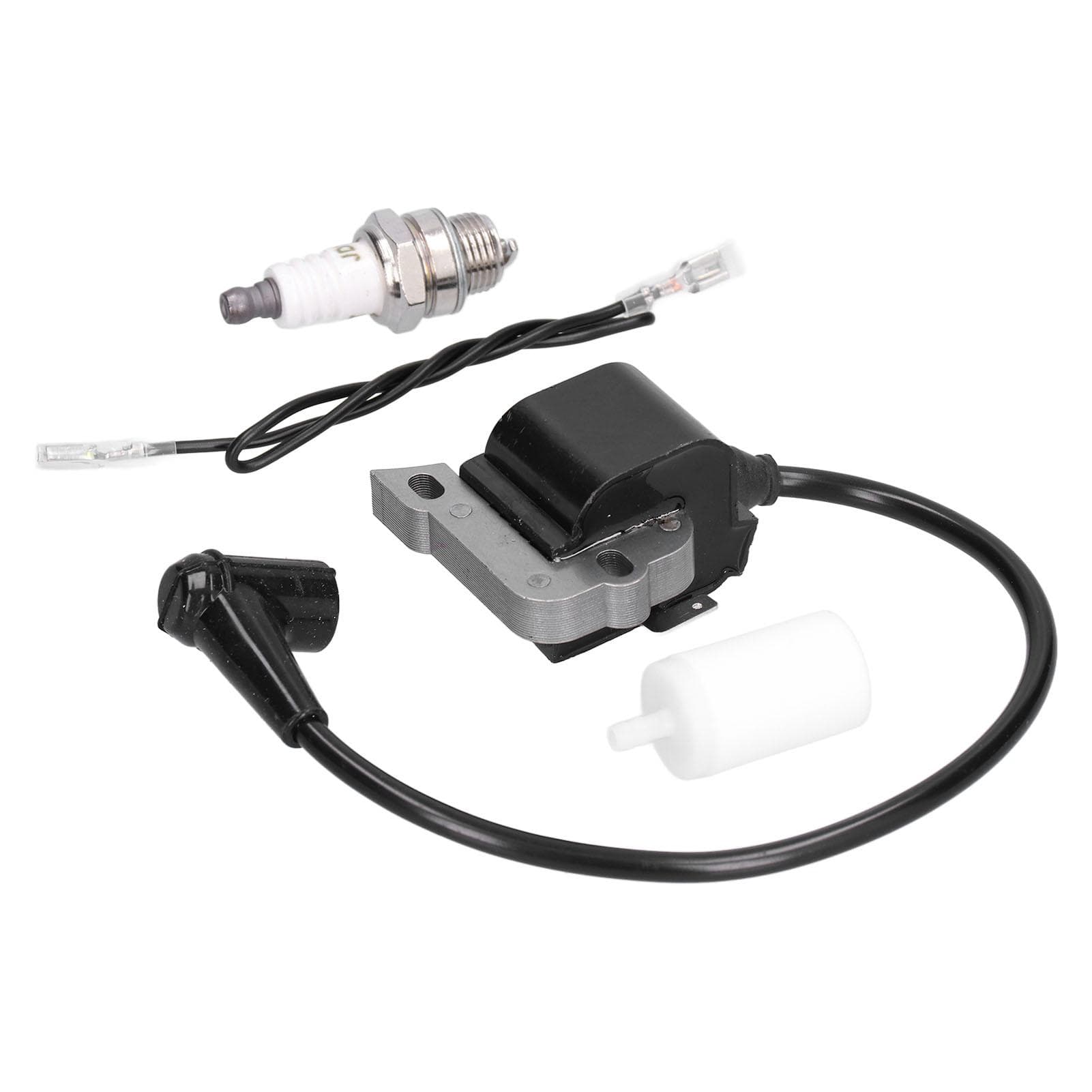 Spark Plug Filter Assembly and Magneto Armature Ignition Coil Kit for Husqvarna 240R 245R 245RX