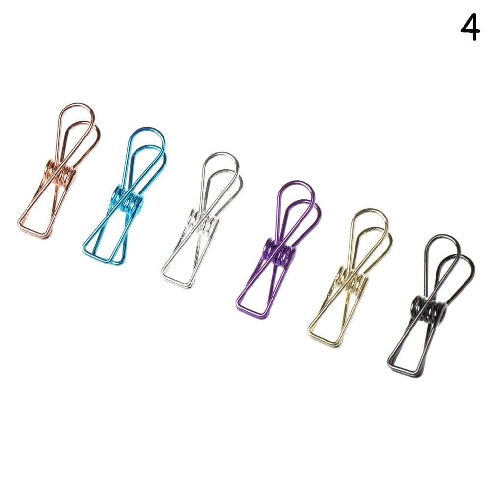 6PCS Hollowed Out Binder Clip Long Tail Clips Office Hand Book Folder Paper Organizer Stationery Fish Clip 4