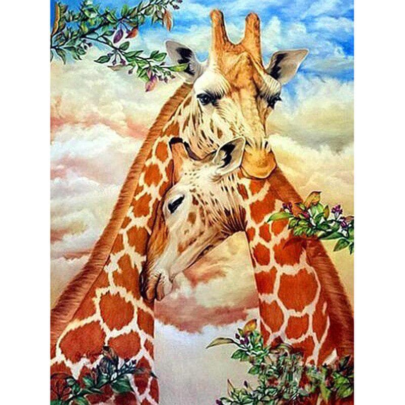 5D Diamond Painting Giraffe Animal Diamond Embroidery Full Round Drill Cross Stitch 20X30CM