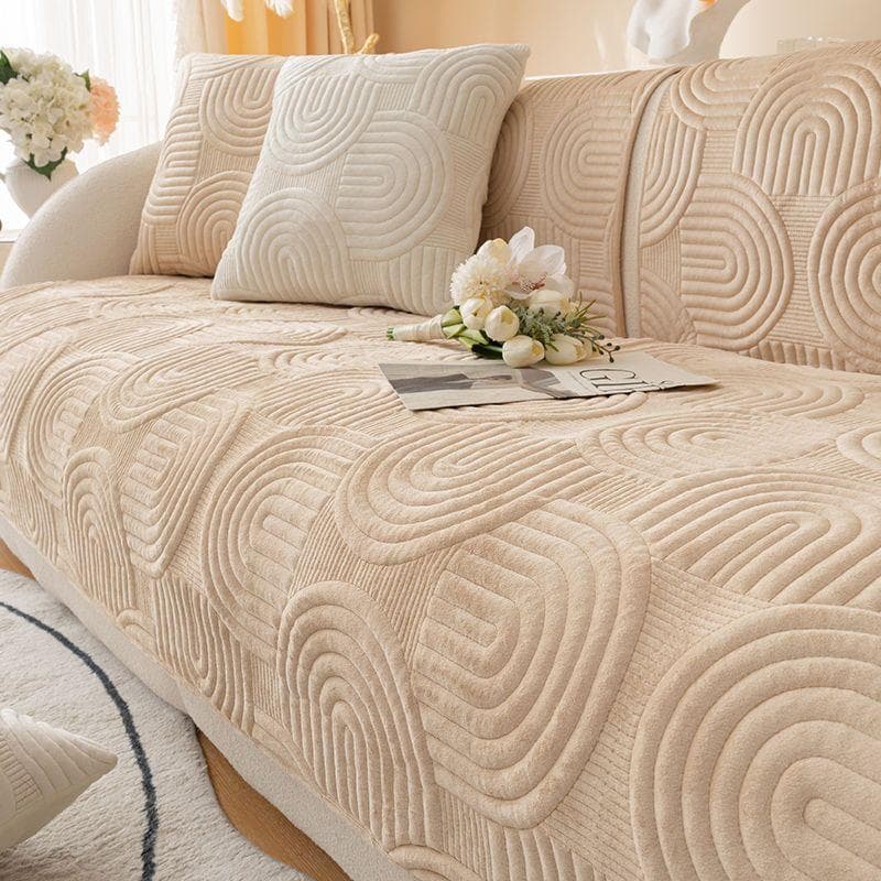 Luxury Geometry Sofa Towel Non Slip Soft Plush Sofa Mat Living Room Decor Couch Slipcovers L Shape Corner Sofa Covers A 70x70cm 1pc