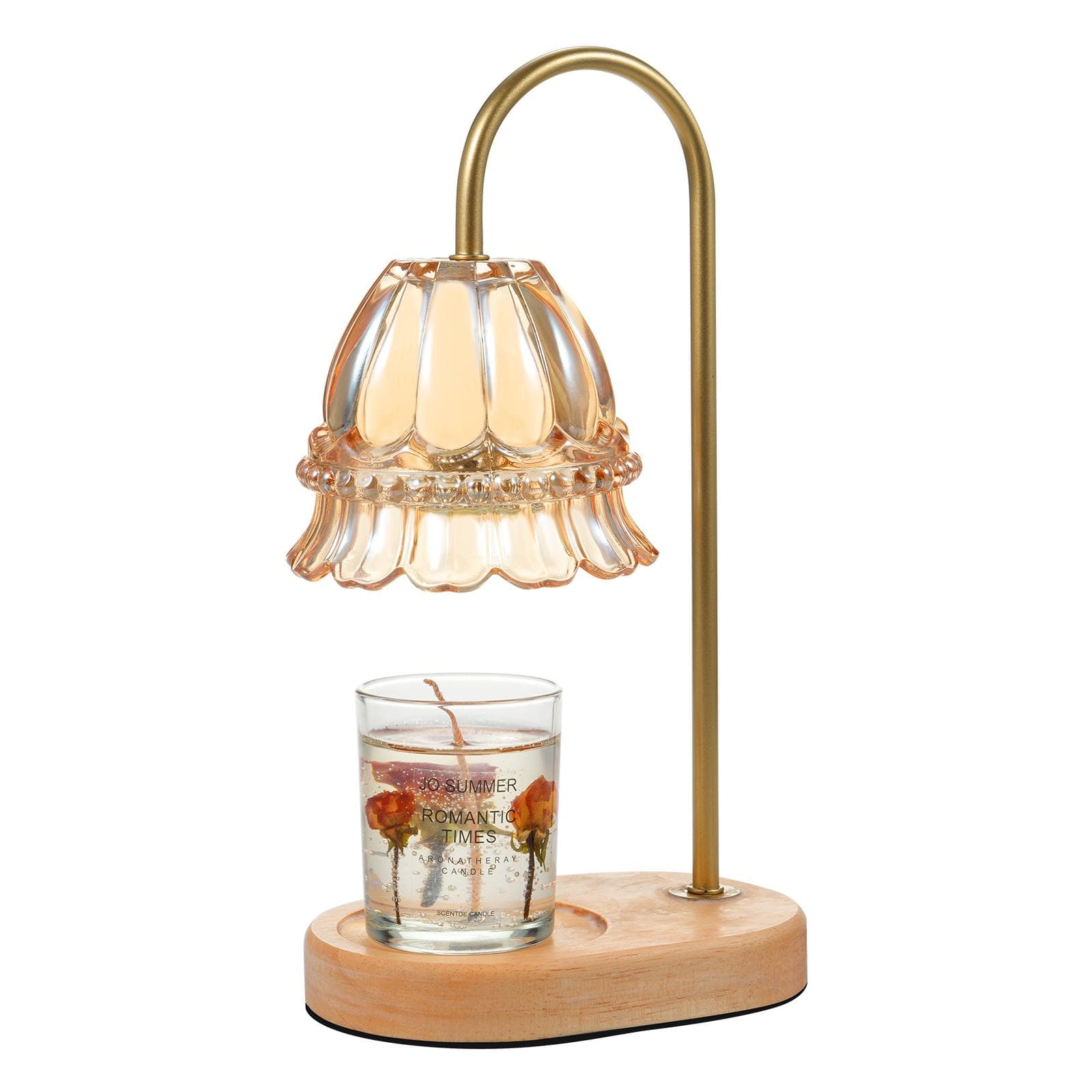 Dimmable Candle Warmer Lamp Scented Candles Wax Melting Lamp Smokeless Candle Essential Oil Melting AU Plug gold