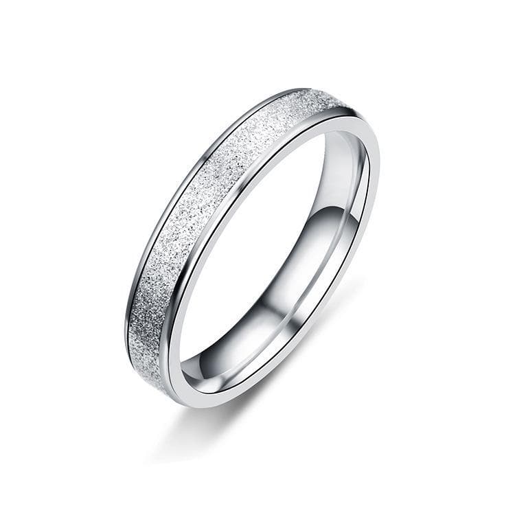 Fashion Simple Sandblasted Ring Titanium Steel Wedding Band for Women Wedding & Engagement Jewelry 12 silver