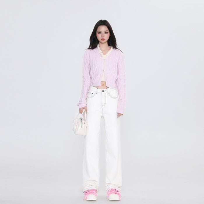 Wide-leg Pants for Women In Autumn High Waist Slim American Wide-leg Floor Jeans for Women In Autumn Straight Pants for Women In Autumn 2XL