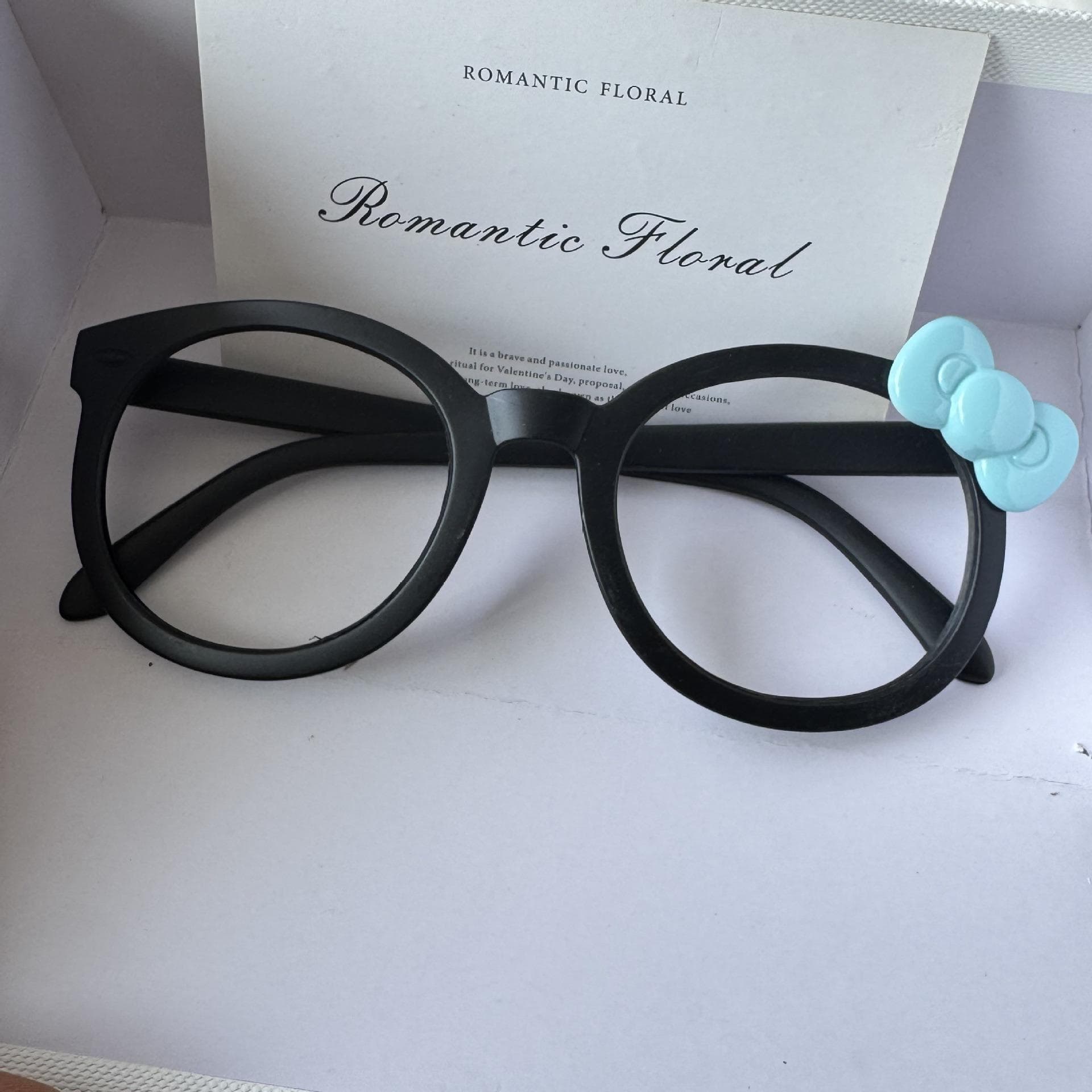 New Bowknot Eyeglasses Frame Cute Anime Style Small Subculture Photography Pure Face Wonder Show