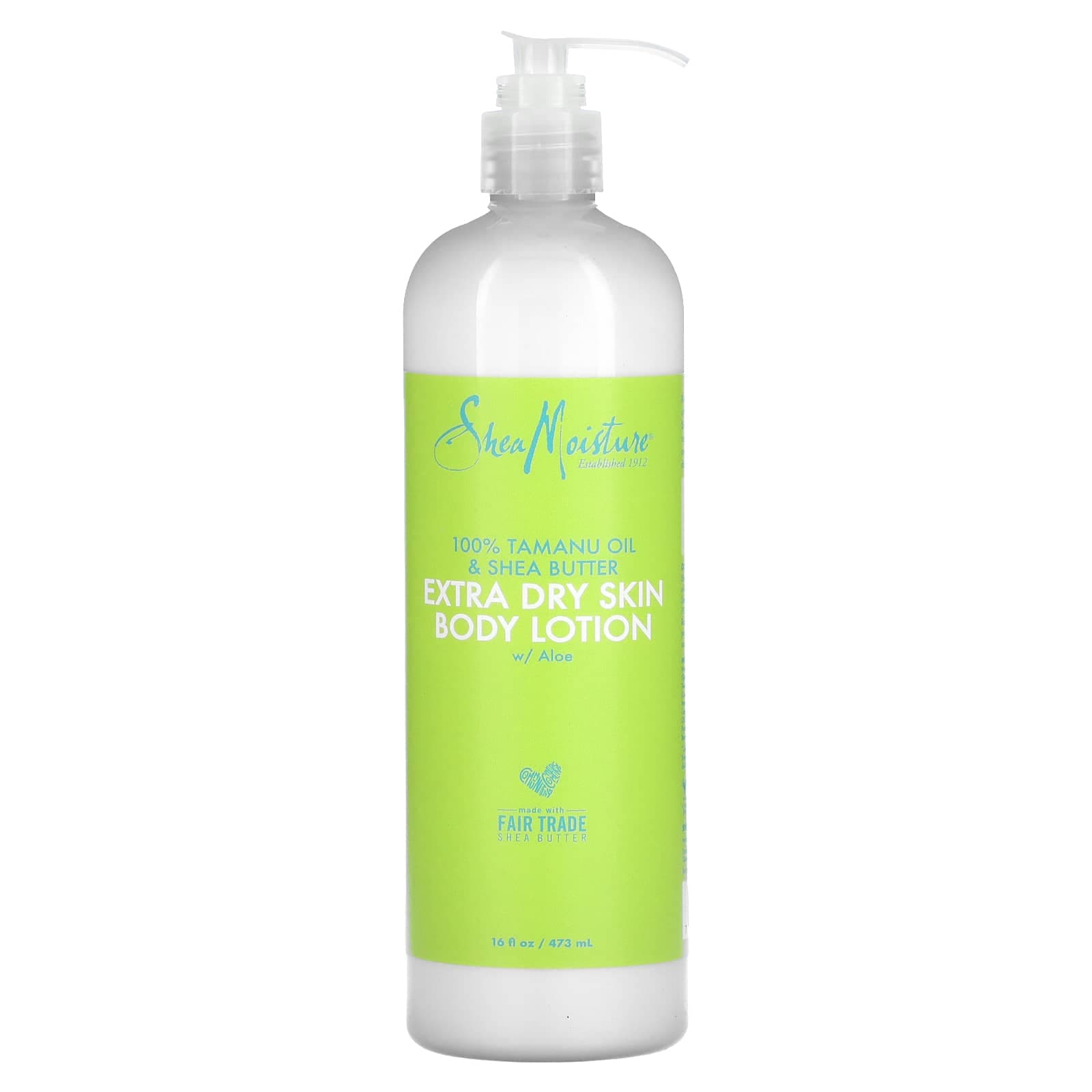 SheaMoisture, 100% Tamanu Oil and Shea Butter, Extra Dry Skin Body Lotion with Aloe, 16 fl oz (473 ml)