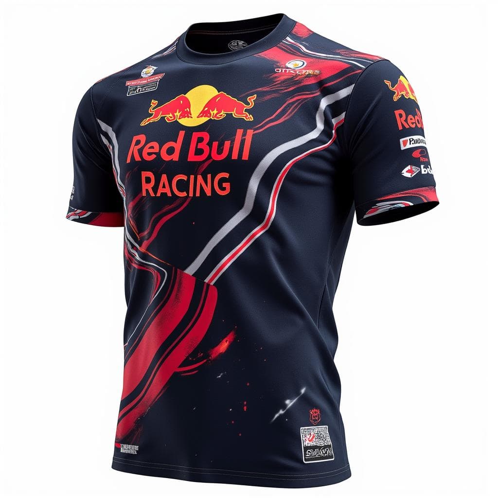 Men's Summer Red Bull High-end Brand Short-sleeved T-shirt Fashionable Loose Top Outdoor Extreme Sports Red Bull Cycling Suit L