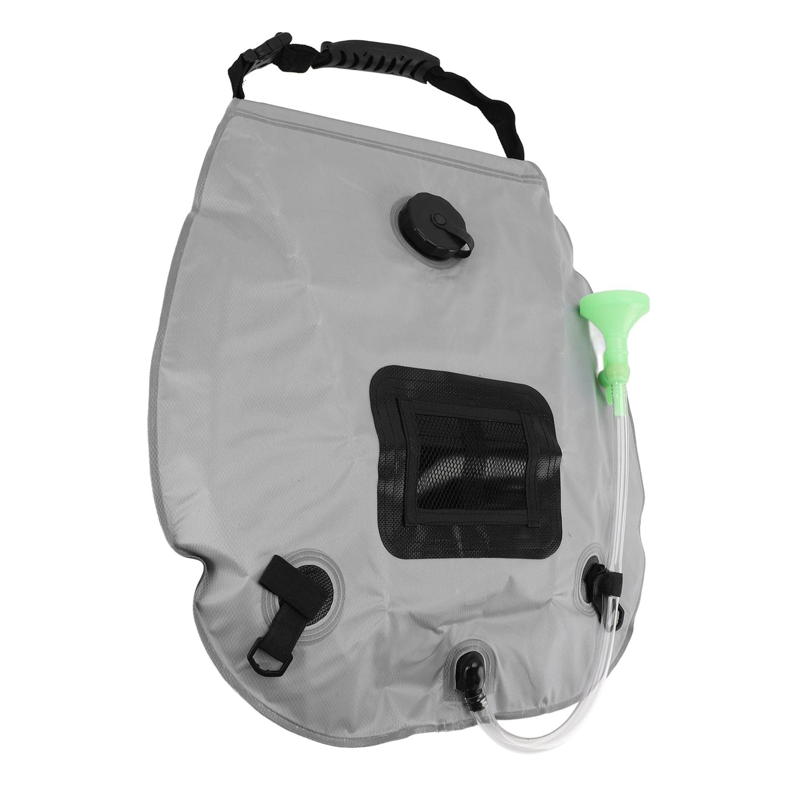 Solar Shower Bag 20L Solar Heating Camping Shower Bag with On Off Switchable Shower Head for Hiking gray