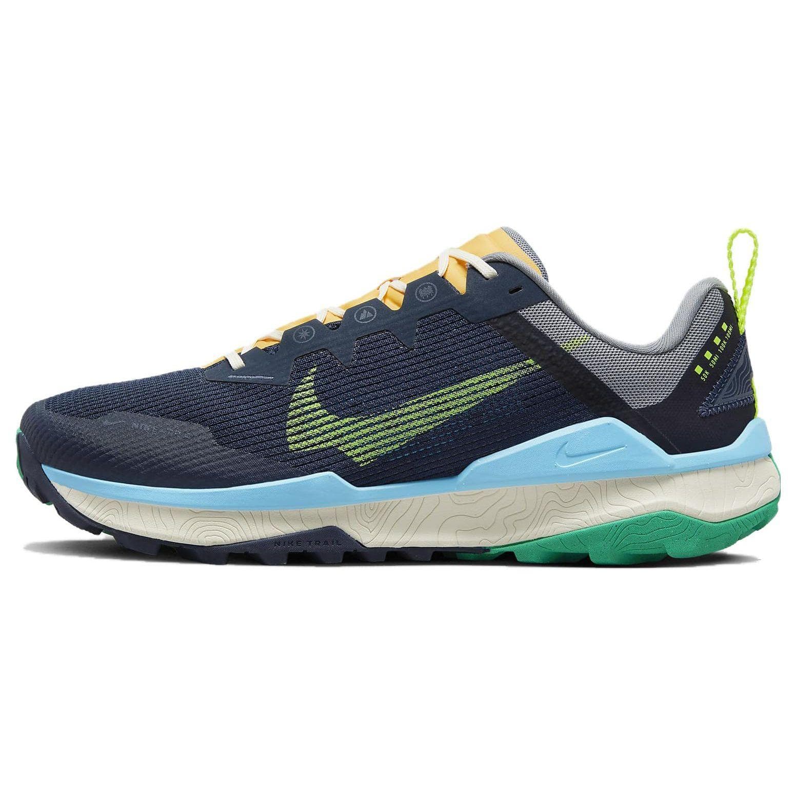 Nike Wildhorse 8 Obsidian Volt Men Sneakers Blue Cool-Grey Baltic-Blue DR2686-400 44.5