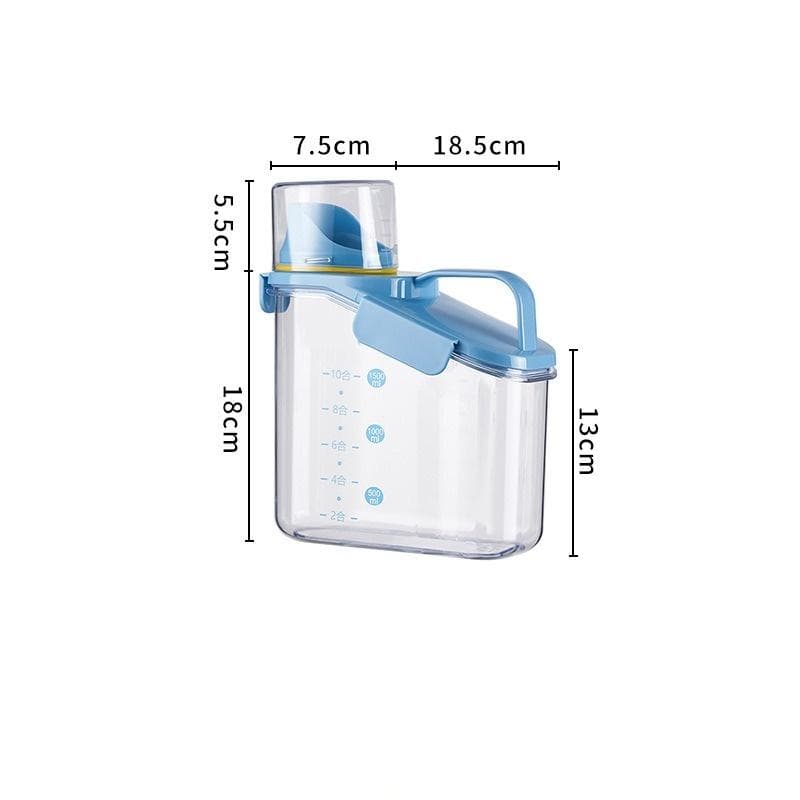 1.6L Capacity Sealing Food Storage Containers Dispenser Grain Bucket Rice Bucket Household Plastic Kitchen Storage Accessory 1600ml blue