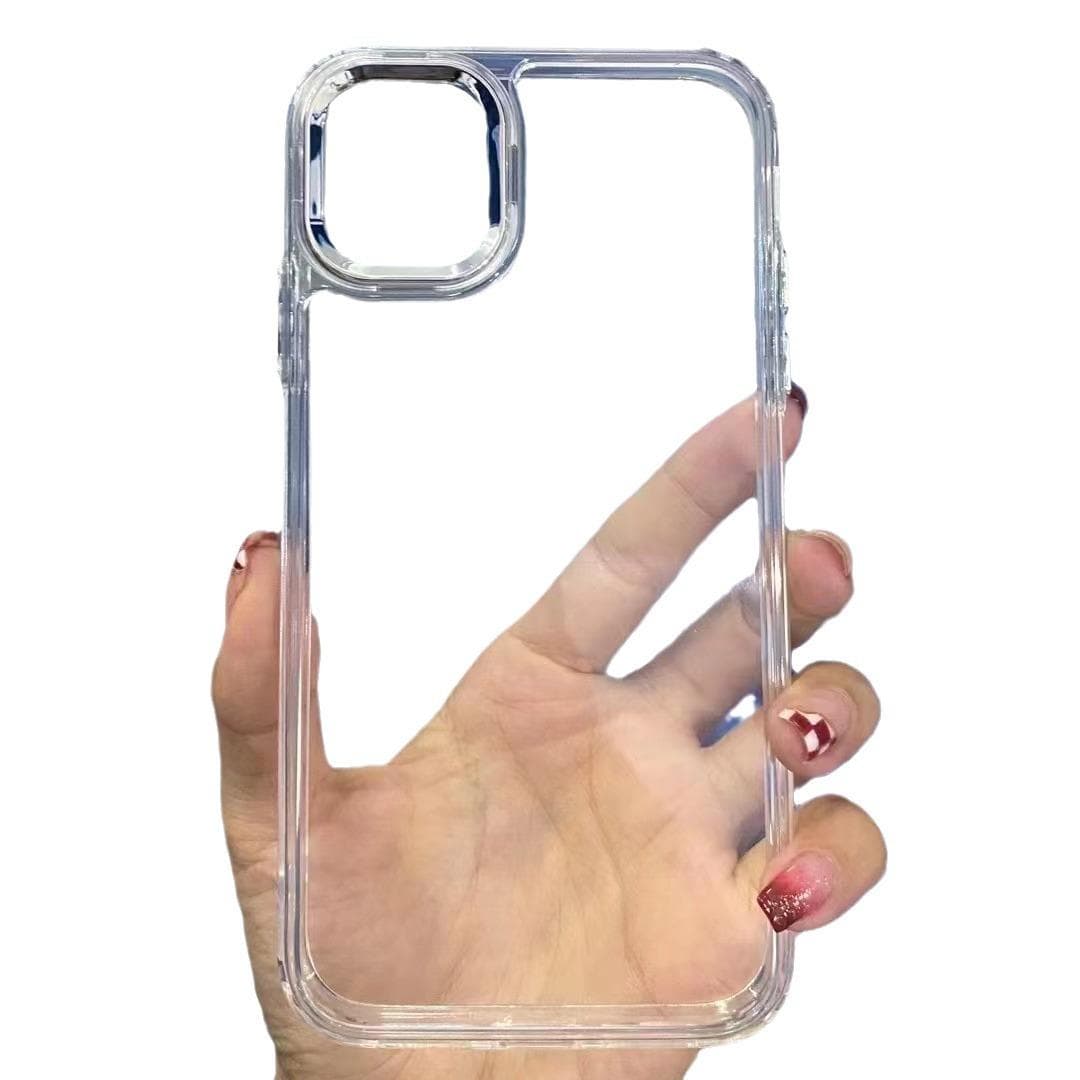 Applicable To IPhone15Pro Transparent Anti-fall 14 Mobile Phone Case Simple Soft Case Apple 15Plus