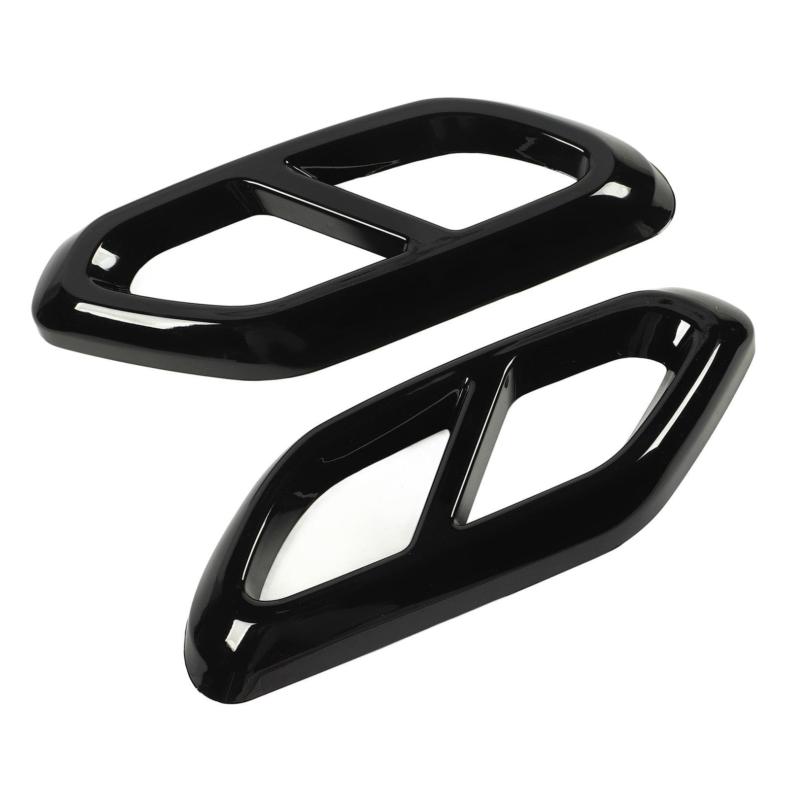 1Pair Exhaust Pipe Muffler Cover Decorative Strong Protection Car Exhaust Pipe Cover Replacement black