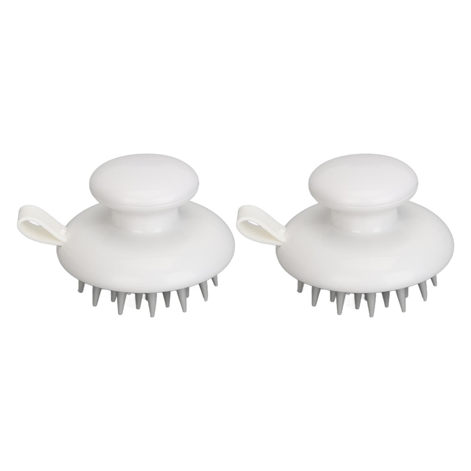 Hair Scalp Massager Long Silicone Bristles Anti Slip Palm Handle Shampoo Brush for Home Salon