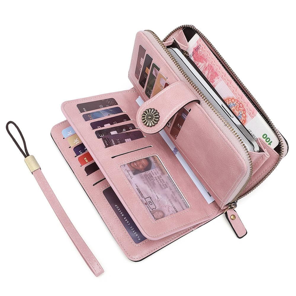 High Quality Women Wallet RFID Anti-theft Leather Wallets For Woman Long Zipper Large Ladies Clutch Bag Female Purse Card Holder