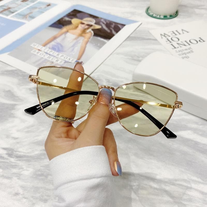 Luxury Metal Sunglasses Women Square Sun Glasses Ladies Shades Gradient Eyewear UV4 Goggles Gafas De Sol Mujer Lentes