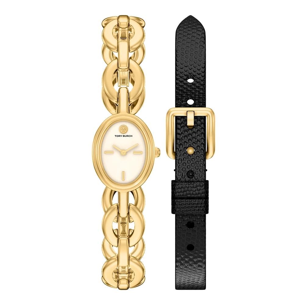 Tory Burch Women S Metal Watch The Oval Strap Set tbw6046Set TBW6046SET