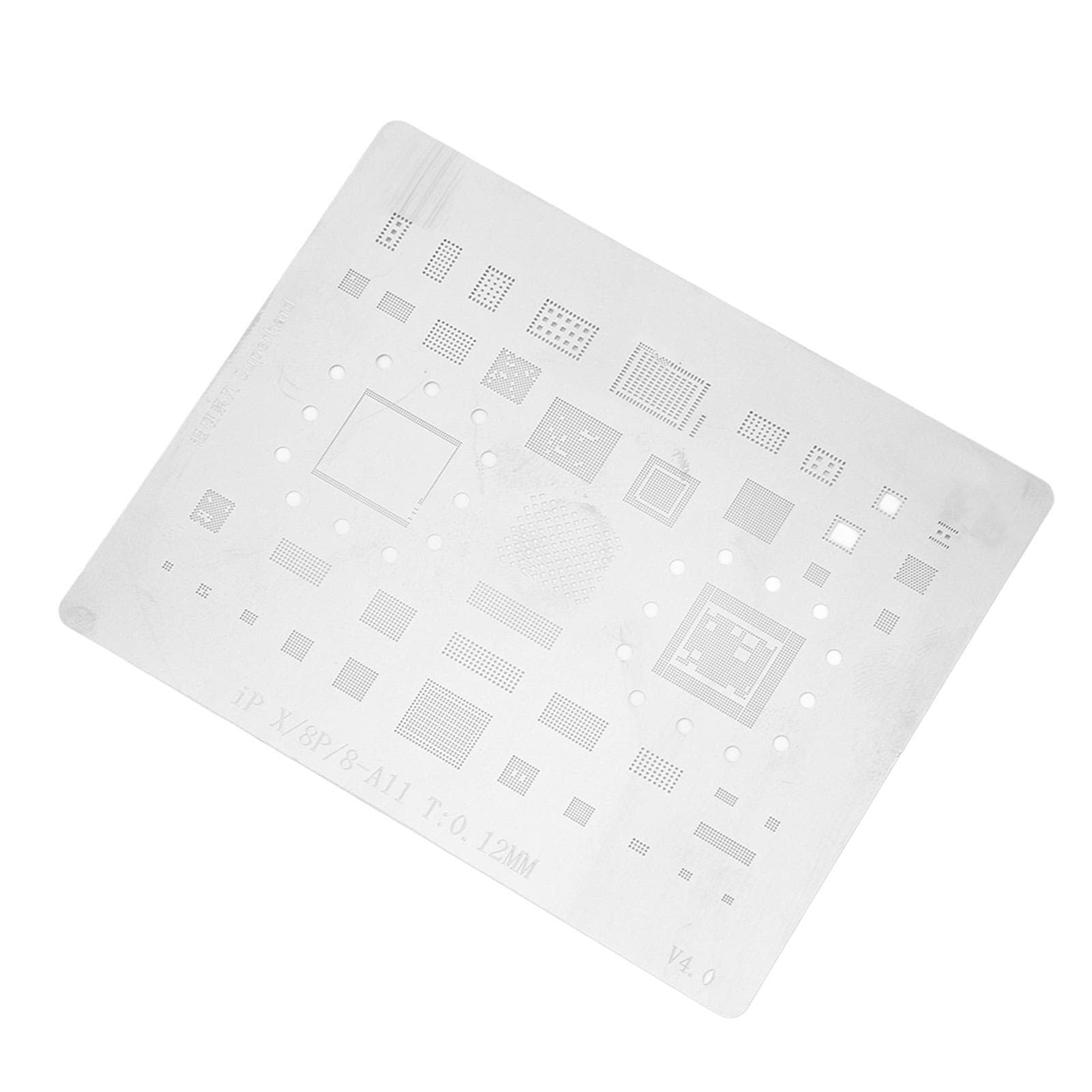 BGA Reballing Stencil Template Steel Rounded Rectangle Hole for IOS Cell Phone CPU Tin Plant