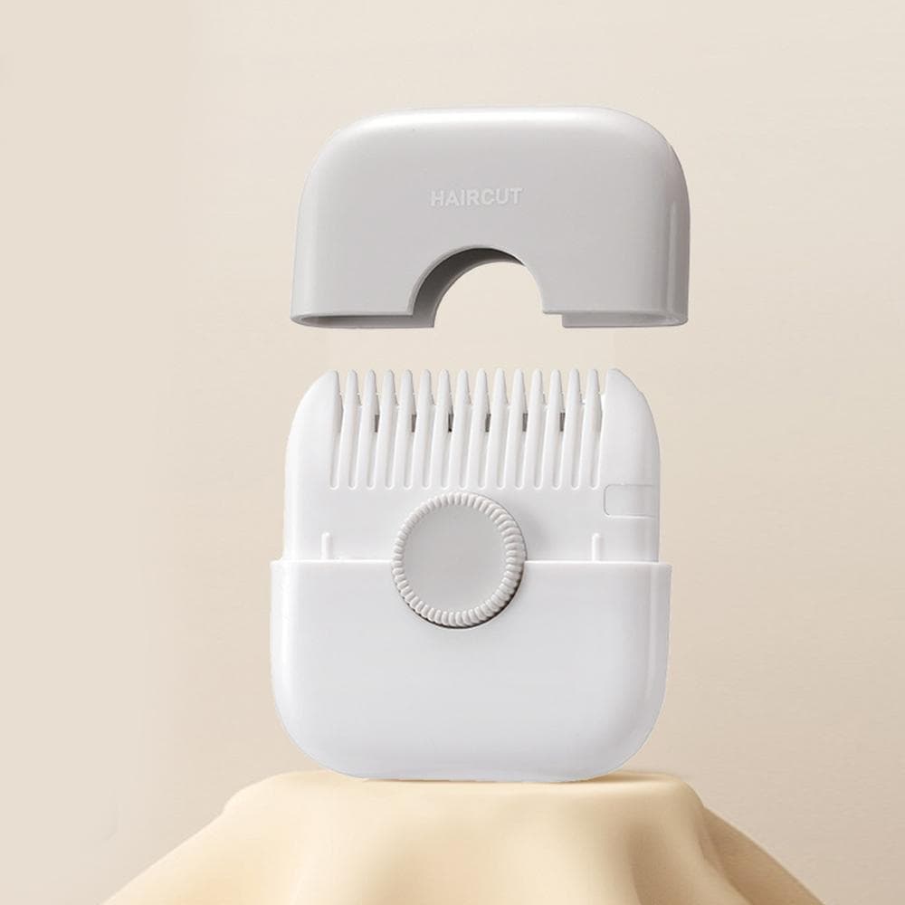 2-In-1 Hair Trimmer And Comb Barber Comb Bangs Hair Remover Creative Portable Professional Haircutting Tools Split Ends Cutter grey
