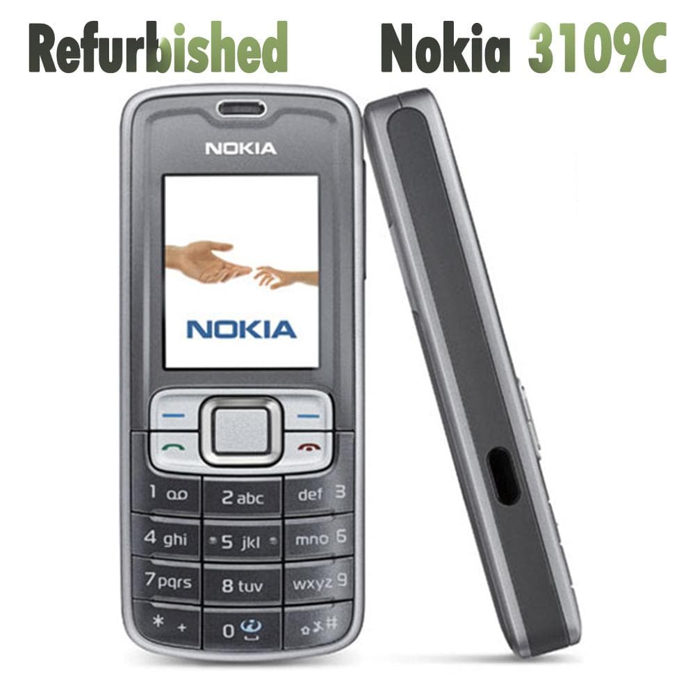 Refurbished Nokia Original Nokia 3109 Classic GSM 900 / 1800 / 1900 Mobile Phone With 1 SIM simple set gray