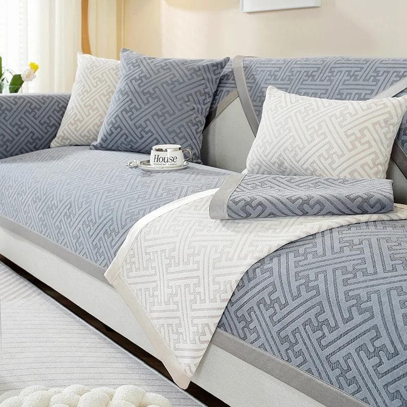 Nordic Stick Jacquard Sofa Cushion Chenille Sofa Cover for Living Room Four Seasons Couch Cover L-type Corner Sofa Cover 70x70cm 1pcs