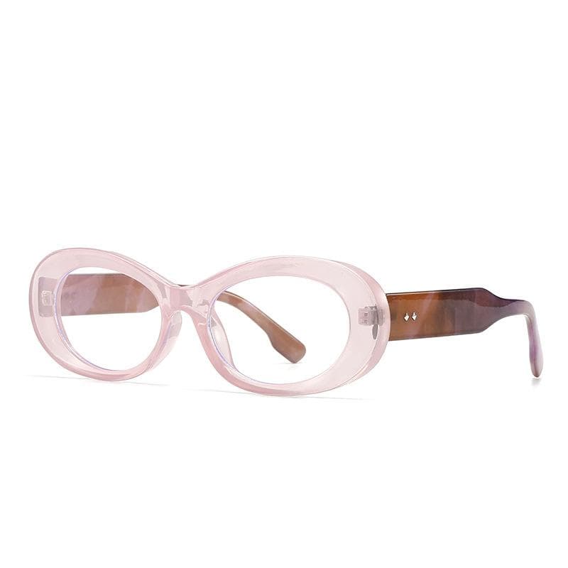 Classic Rivet Brand Oval Sunglasses Women Men Luxury Vintage Punk Drive Jelly Pink Shades UV400 Protection