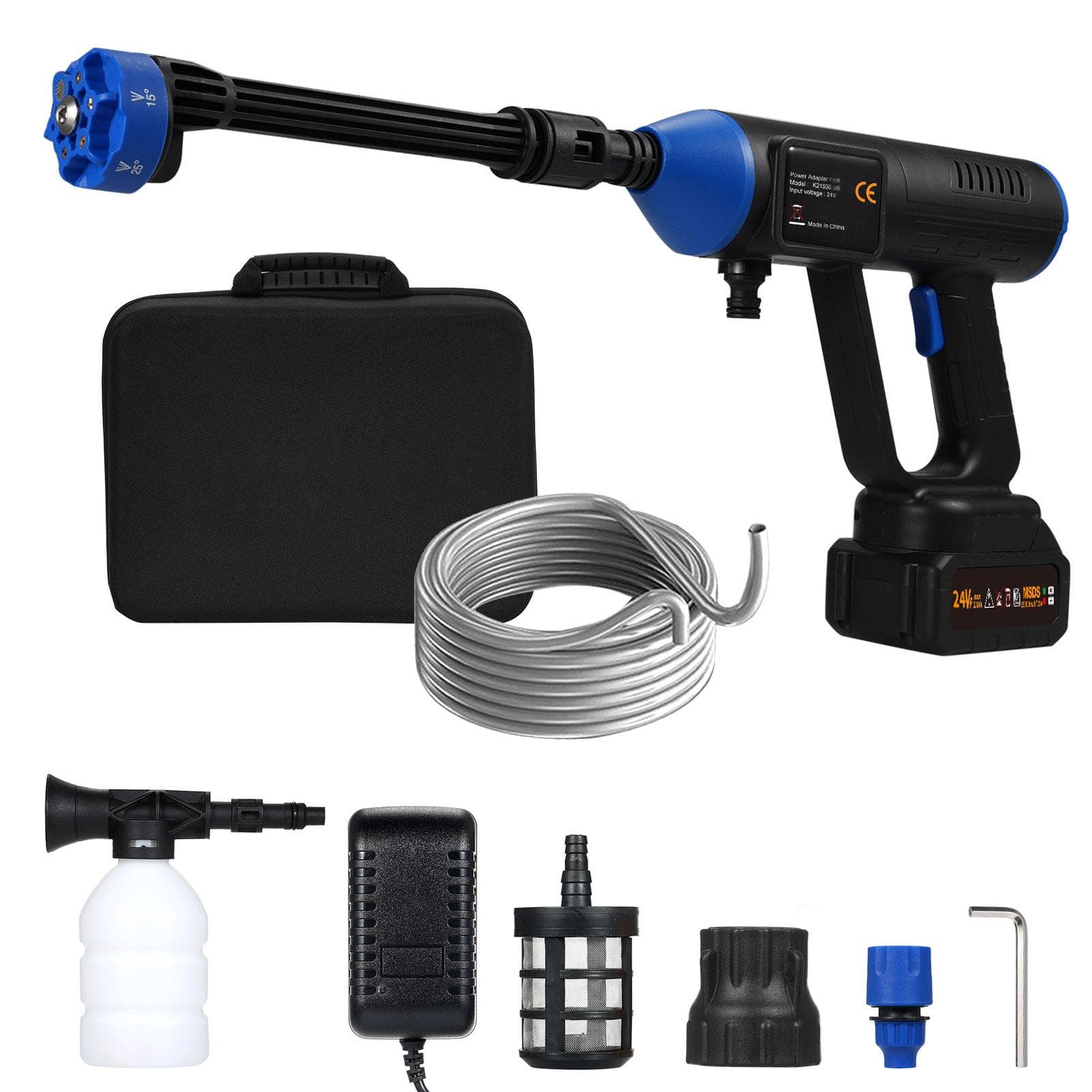 Handheld Pressure Washer Portable Powerful Cleaner 50bar/725PSI 350W Cordless Power Washer with US plug-1 multicolour