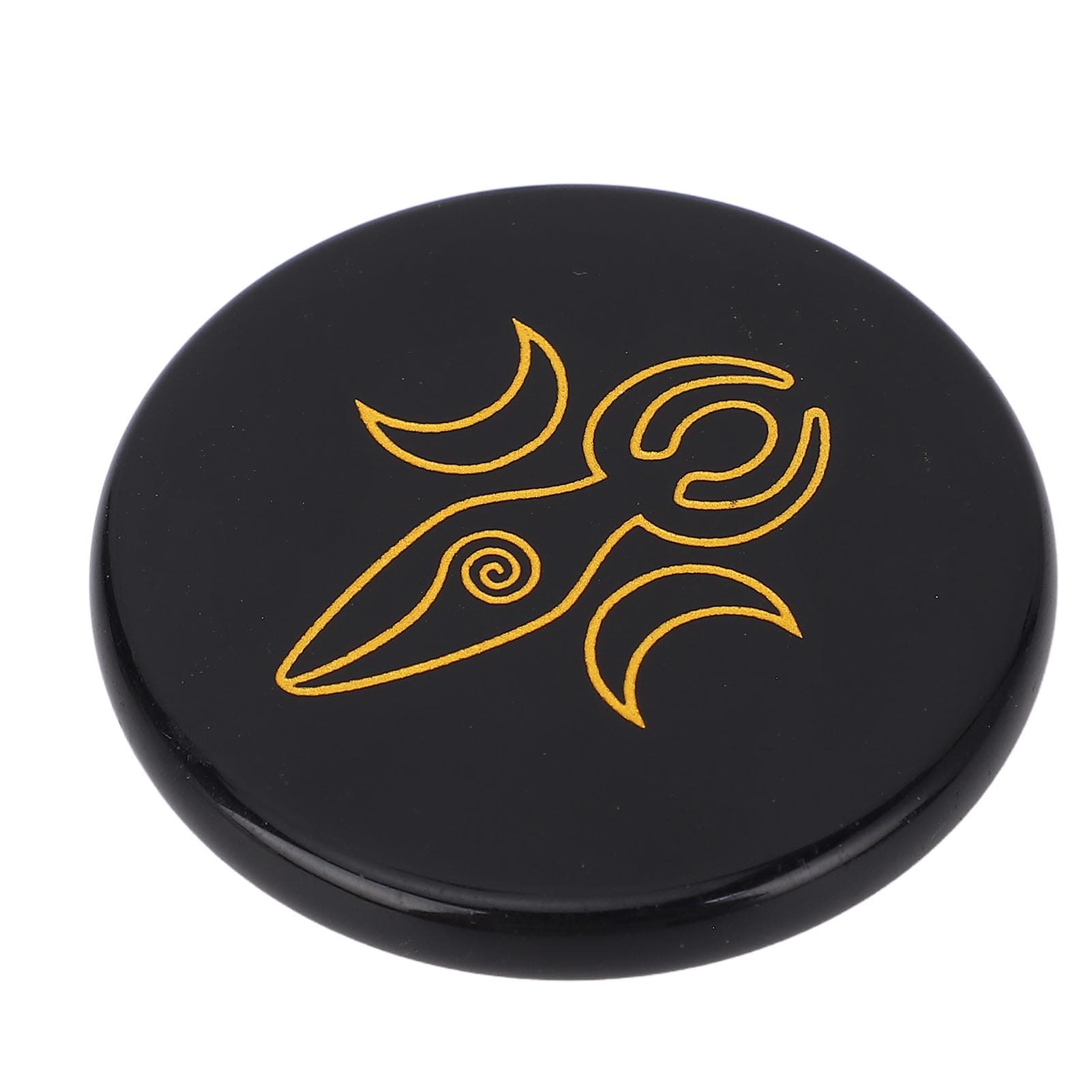 Black Obsidian Multifunctional Pocket Obsidian Crystal Polishing Palm Stone for Home and Office
