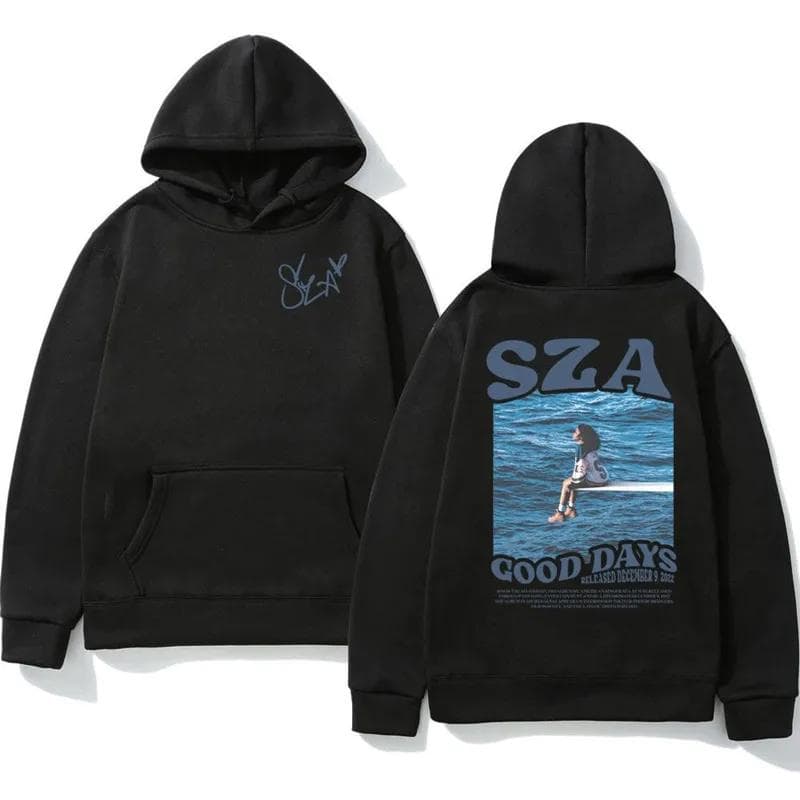 Spring Hoodie Singer Sza Music Album Sos Print Hoodie Women's Sweatshirt Hip Hop Street Clothing Clothing Hombr Hoodies & Sweatshirts Women’s M black